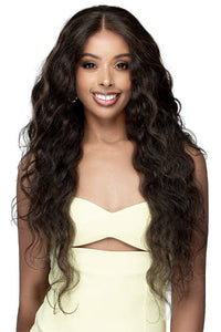 Bobbi Boss Frontal Lace Wigs Bobbi Boss Human Hair Blend 13x4 Full Lace Wig - FLB001 RAVEN