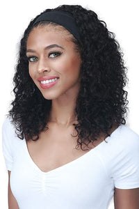 Bobbi Boss Half Wigs Bobbi Boss 100% Human Hair Wet & Wavy Headband Wig - MH1407 SALLI