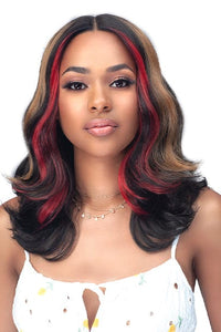 Bobbi Boss Human Hair Blend Lace Wigs Bobbi Boss Designer Mix Human Hair Blend HD Lace Wig - MOGL101 LIV
