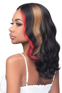 Bobbi Boss Human Hair Blend Lace Wigs Bobbi Boss Designer Mix Human Hair Blend HD Lace Wig - MOGL101 LIV