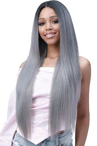 Bobbi Boss Human Hair Blend Lace Wigs Bobbi Boss Miss Origin Human Hair Blend 13X6 Frontal Lace Wig - MOGLWST32 NATURAL STRAIGHT 32