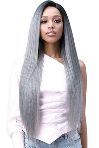 Bobbi Boss Human Hair Blend Lace Wigs Bobbi Boss Miss Origin Human Hair Blend 13X6 Frontal Lace Wig - MOGLWST32 NATURAL STRAIGHT 32