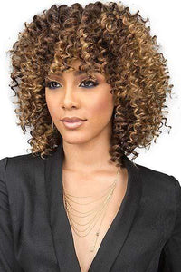 Bobbi Boss Human Hair Blended (Multi Pack) Bobbi Boss Miss Origin Designer Mix Human Hair Blend Short Weave - DEEP WAVE 3PC + Free Closure