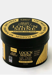 EBIN NEW YORK - LOCK'N SHINE LOC TWIST BRAID GEL EXTREME FIRM HOLD 8oz - (C) - SoGoodBB.com