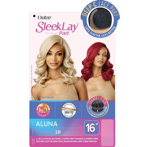 Outre Synthetic Sleeklay Part HD Lace Front Wig - ALUNA - SoGoodBB.com