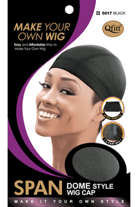 QFITT SPANDEX DOME STYLE WIG CAP - BLACK (#5017) - (C) - SoGoodBB.com