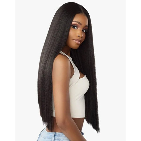 Sensationnel Kinky Edges Kinks & Co 13x6 HD Lace Front Wig - 13x6 KINKY SILK PRESSED 26 - SoGoodBB.com