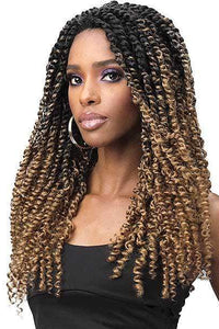 Bobbi Boss Deep Part Lace Wigs Bobbi Boss Premium Synthetic Hand Braided 4x4 Lace Front Wig - MLF518 SPRING TWIST 20"