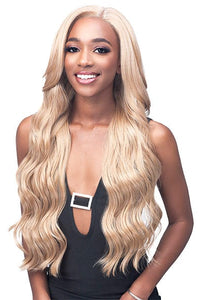 Bobbi Boss Frontal Lace Wigs Bobbi Boss Human Hair Blend 13X7 Glueless Frontal Lace Wig - MBLF005