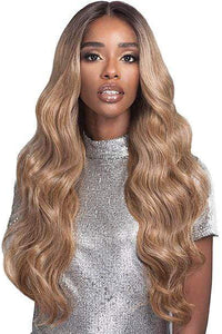 Bobbi Boss Human Hair Blend Lace Wigs Bobbi Boss Human Hair Blend 13X4 Swiss Lace Front Wig - MBLF190 CARMELA