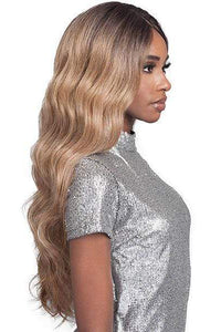 Bobbi Boss Human Hair Blend Lace Wigs Bobbi Boss Human Hair Blend 13X4 Swiss Lace Front Wig - MBLF190 CARMELA
