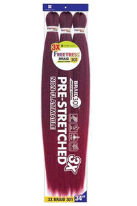 Freetress Synthetic Braid - 3X Pre-Stretched Braid 301 34" - SoGoodBB.com