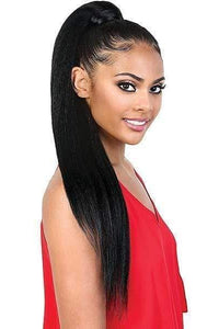 Motown Tress Pony Wrap Drawstring Synthetic Ponytail - PD WRAP24 CURLABLE STRAIGHT 24" - Clearance - SoGoodBB.com