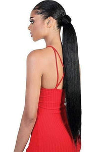Motown Tress Pony Wrap Drawstring Synthetic Ponytail - PD WRAP26 CURLABLE STRAIGHT 26" - Clearance - SoGoodBB.com