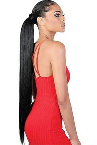 Motown Tress Pony Wrap Drawstring Synthetic Ponytail - PD WRAP32 CURLABLE STRAIGHT 32" - Clearance - SoGoodBB.com