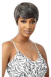 Outre 100% Human Hair Fab & Fly Gray Glamour Full Cap Wig - ASHA - SoGoodBB.com