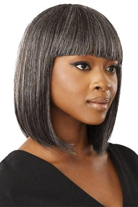 Outre 100% Human Hair Fab & Fly Gray Glamour Full Cap Wig - HH DERIA - SoGoodBB.com