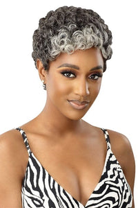 Outre 100% Human Hair Fab & Fly Gray Glamour Full Cap Wig - HH DINA - SoGoodBB.com