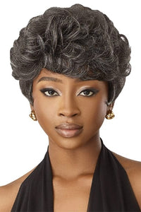 Outre 100% Human Hair Fab & Fly Gray Glamour Full Cap Wig - HH JOAN - SoGoodBB.com