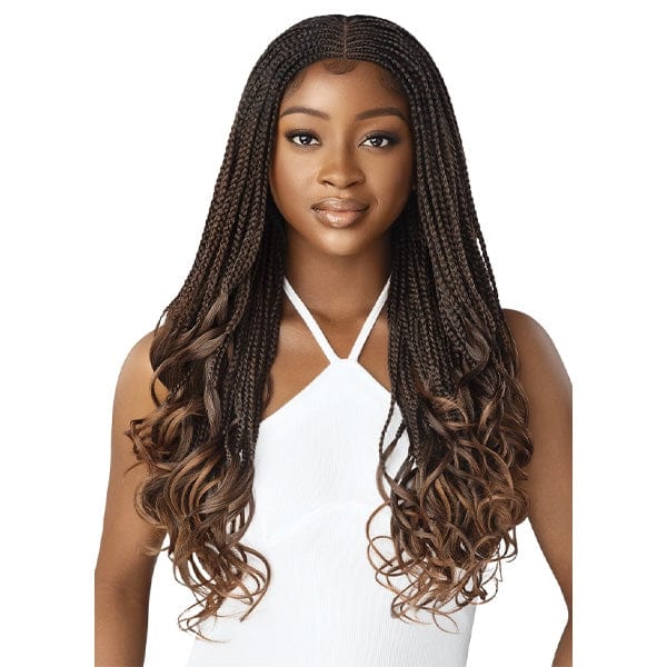 Outre 4x4 HD Pre-Braided Lace Front Wig - MIDDLE PART FRENCH CURL BOX BRAIDS 26" - SoGoodBB.com