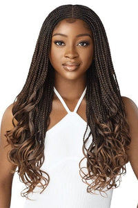 Outre 4x4 HD Pre-Braided Lace Front Wig - MIDDLE PART FRENCH CURL BOX BRAIDS 26" - SoGoodBB.com