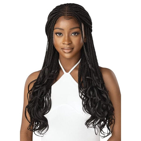 Outre 4x4 HD Pre-Braided Lace Front Wig - MIDDLE PART FRENCH CURL BOX BRAIDS 26" - SoGoodBB.com
