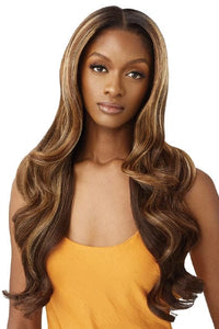 Outre Airtied Human Hair Blend Glueless 13X6 HD Lace Front Wig - HHB GLAM WAVES 28" - SoGoodBB.com