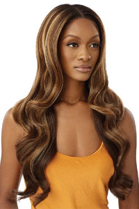 Outre Airtied Human Hair Blend Glueless 13X6 HD Lace Front Wig - HHB GLAM WAVES 28" - SoGoodBB.com