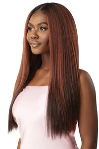 Outre Airtied Human Hair Blend Glueless 13X6 HD Lace Front Wig - HHB PERM YAKI 26" - SoGoodBB.com