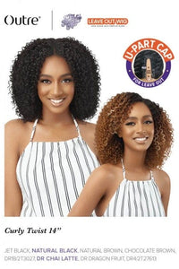 Outre Big Beautiful HH Blend Leave Out U Part Wig - CURLY TWIST 14" - SoGoodBB.com