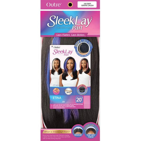 Outre Synthetic Sleeklay Part HD Lace Front Wig - ETINA - SoGoodBB.com