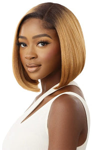 Outre Synthetic Sleeklay Part HD Lace Front Wig - PERI - SoGoodBB.com
