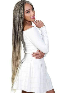 Zury Sis Diva Collection Synthetic Hand Tied Part Lace Front Wig - DIVA LACE BRAID BOX 38" - Clearance - SoGoodBB.com