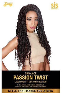Zury Sis Diva Collection Synthetic Hand Tied Part Lace Front Wig - DIVA LACE PASSION TWIST - Unbeatable - SoGoodBB.com
