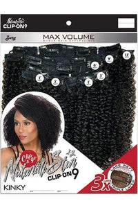 Zury Sis Naturali Star Human Hair Blend Clip On 9 Weave - NAT HB CLIP ON KINKY 10" - SoGoodBB.com