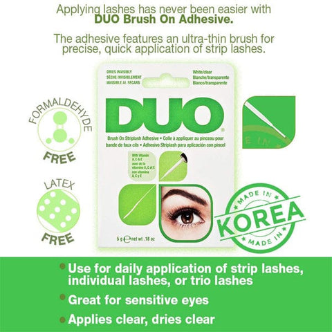 Ardell Eyes DUO Brush-On Lash Adhesive with Vitamins A,C&E-White/Clear-0.18oz-(C)