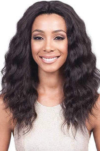 Bobbi Boss 100% Human Hair Lace Wigs NATURAL Bobbi Boss 100% Brazilian Virgin Remi 360 Free Part Swiss Lace Wig - MHLF-V WET & WAVY OCEAN