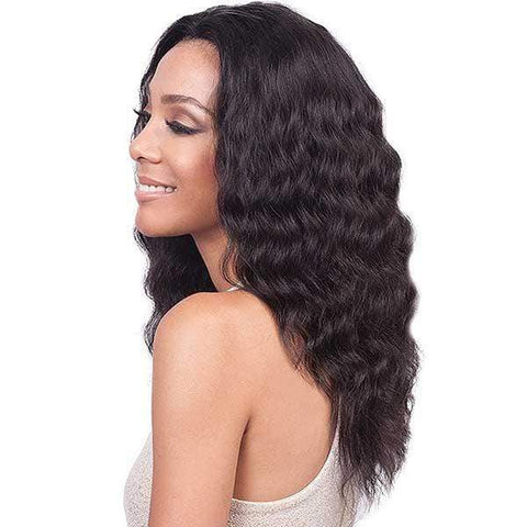Bobbi Boss 100% Human Hair Lace Wigs NATURAL Bobbi Boss 100% Brazilian Virgin Remi 360 Free Part Swiss Lace Wig - MHLF-V WET & WAVY OCEAN