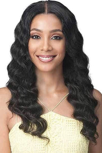 Bobbi Boss 100% Human Hair Lace Wigs NATURAL Bobbi Boss 100% Virgin Remy Human Hair 13X4 Lace Front Wig - MHLF509 OCEAN WAVE 24