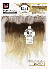 Bobbi Boss 13X4 Frontal Lace Closure TT4/30/27 Bobbi Boss 100% Virgin Human Hair Boss Bundle 13x4 Swiss Lace Frontal Closure - STRAIGHT 12"