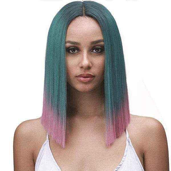 Bobbi Boss Deep Part Lace Wigs NRT.GREEN PINK Bobbi Boss Synthetic 5 inch Deep Part Lace Front Wig - MLF136RTS YARA ROOTS LIMITED - Clearance