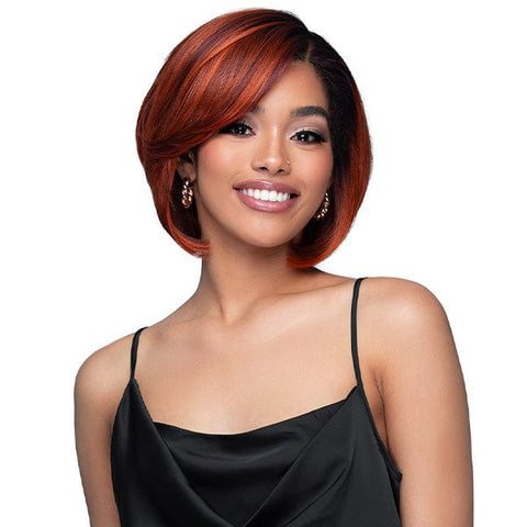 Bobbi Boss Frontal Lace Wigs Bobbi Boss Curly Edges Synthetic Deep Part Lace Wig - MLF710 AIZA