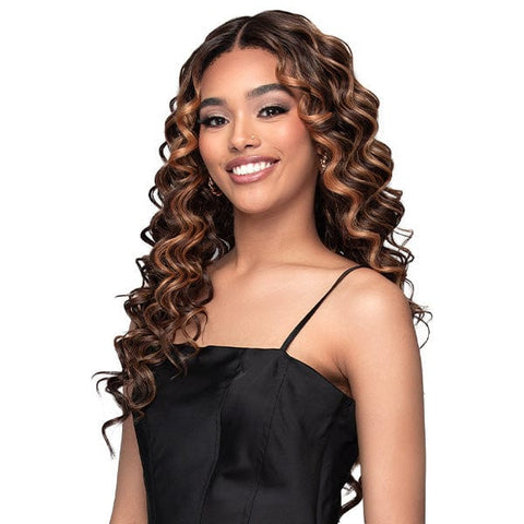 Bobbi Boss Frontal Lace Wigs Bobbi Boss Curly Edges Synthetic Deep Part Lace Wig - MLF712 NERIAH