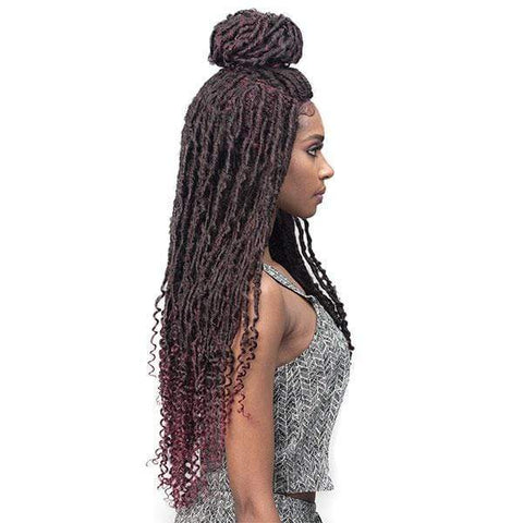 Bobbi Boss Frontal Lace Wigs Bobbi Boss Synthetic Hair Lace Front Wig - MLF619 NU LOCS CURLY TIPS 30 - Clearance