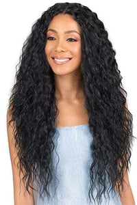 Bobbi Boss Human Hair Blend Lace Wigs Bobbi Boss Human Hair Blend 4X4 Swiss Lace Front Wig - MBLF120 KIANA