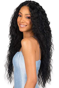 Bobbi Boss Human Hair Blend Lace Wigs Bobbi Boss Human Hair Blend 4X4 Swiss Lace Front Wig - MBLF120 KIANA