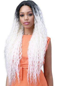 Bobbi Boss Human Hair Blend Lace Wigs Bobbi Boss Miss Origin Human Hair Blend 13X6 Frontal Lace Wig - MOGLWBR32 BRAZILIAN WAVE 32