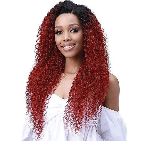 Bobbi Boss Human Hair Blend Lace Wigs Bobbi Boss Miss Origin Human Hair Blend 13X6 Frontal Lace Wig - MOGLWJE26 JERRY CURL 26