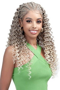 Bobbi Boss Synthetic Hair 13X4 Hand - Tied Deep Lace Wig - MLF626 GHANA BRAID PINEAPPLE DEEP 24 - SoGoodBB.com
