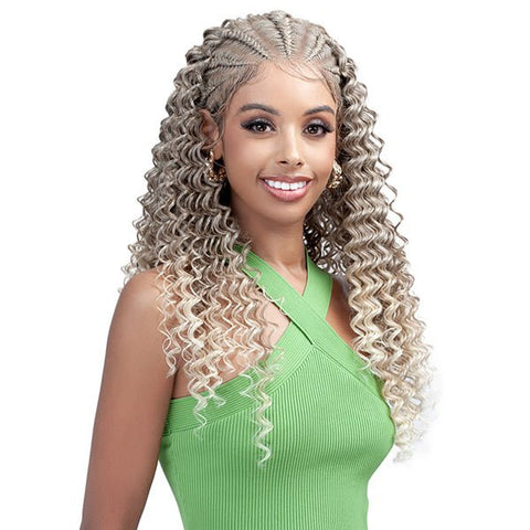 Bobbi Boss Synthetic Hair 13X4 Hand - Tied Deep Lace Wig - MLF626 GHANA BRAID PINEAPPLE DEEP 24 - SoGoodBB.com